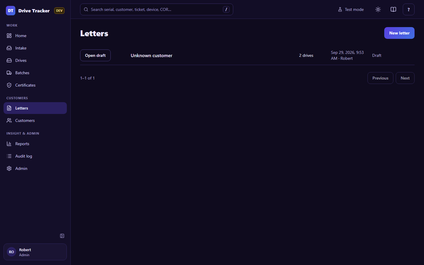Letters